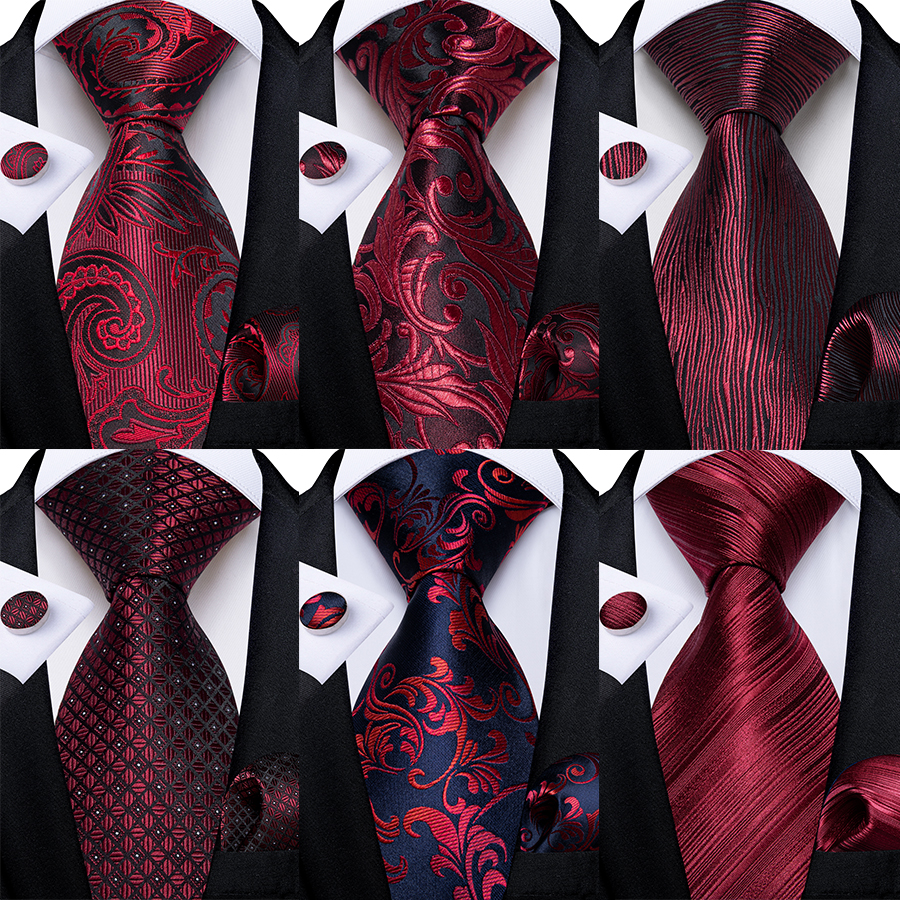 Silk Tie Striped - Luxury Floral Striped Solid Men's 8