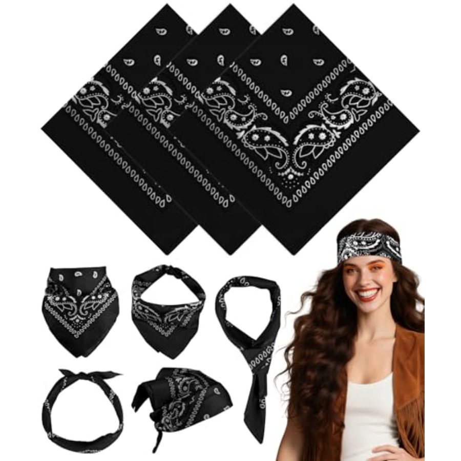 Handkerchief Cotton Men - 3/6/ Pack Bandanas for Women Men,