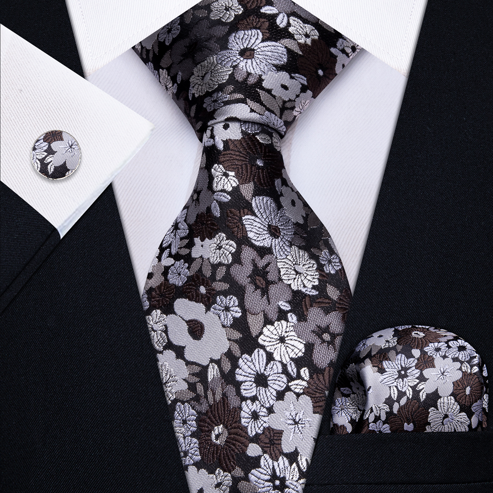 Men Black White Grey Ties Stri – обзор и цена Silk Tie Striped