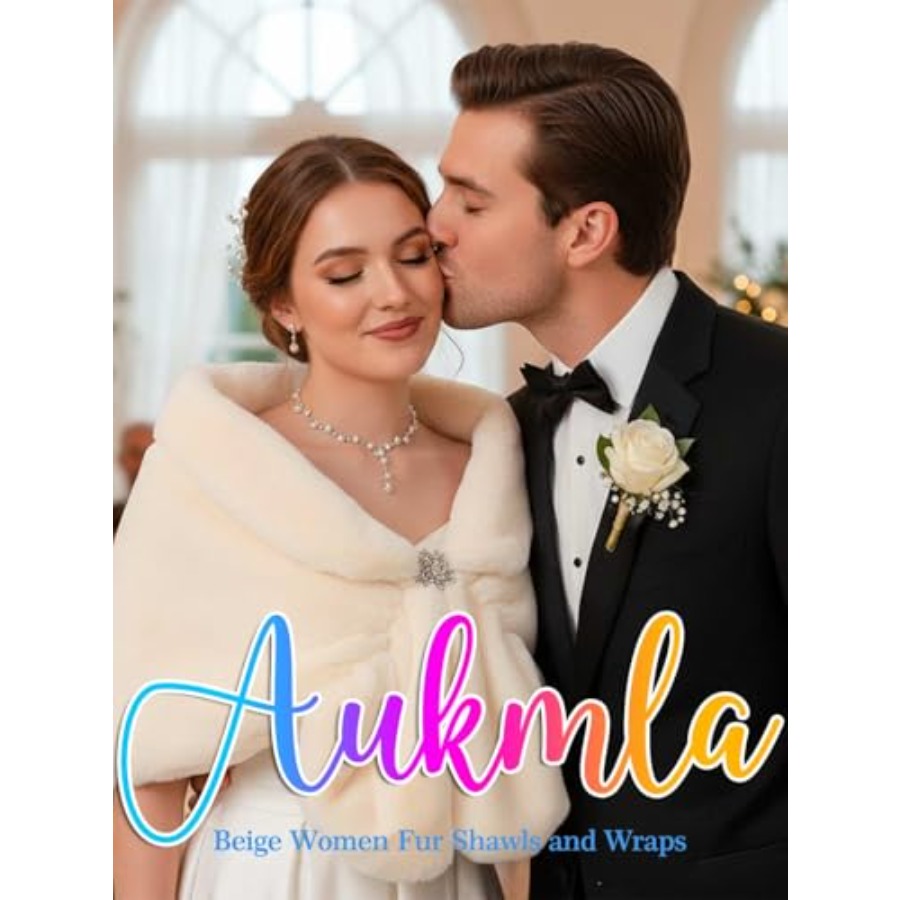 Aukmla Women's Wedding Fur Wra – обзор и цена Stole Wedding Shawl