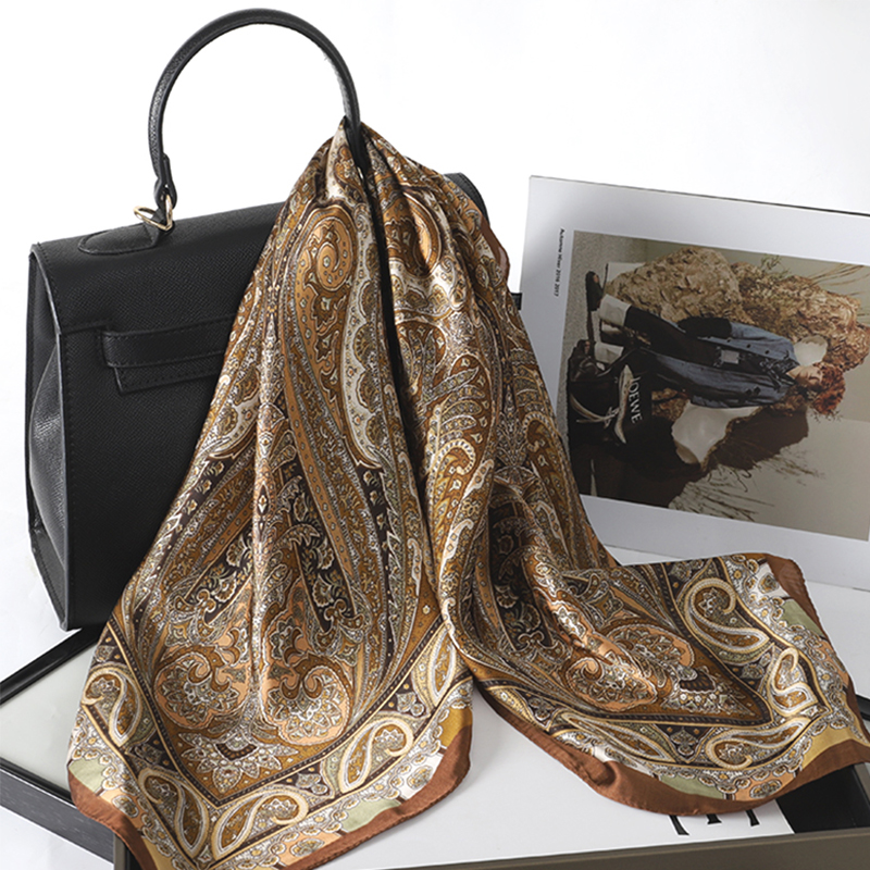 Bohemian Style Print Luxury Br – обзор и цена Silk Neck Scarf