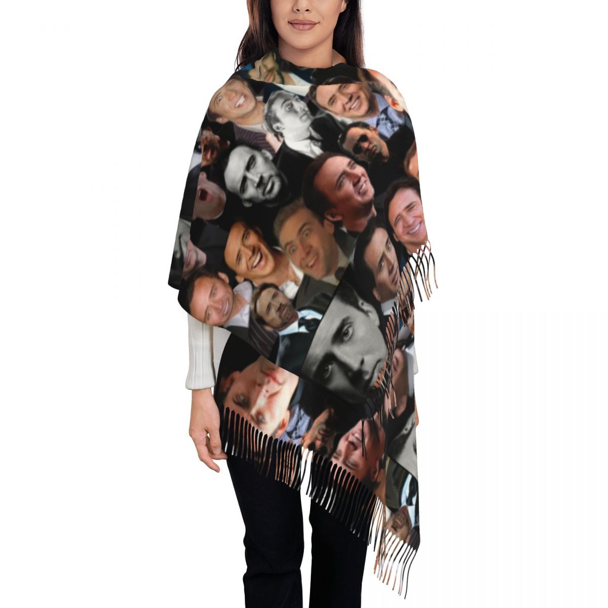 Nicolas Cage Colllage Shawl Wr – обзор и цена Pashmina Wrap Large