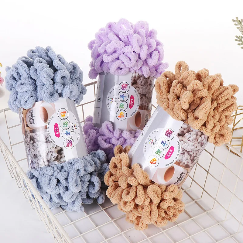 5pcs100g/Roll Puffy Finger Loo – обзор и цена Woven Scarf Blanket