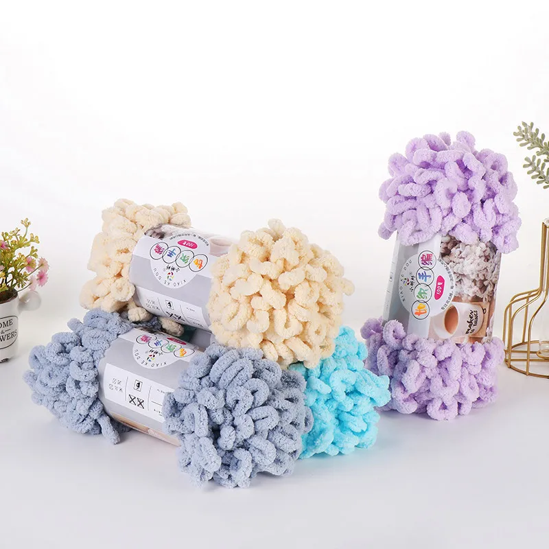 5pcs100g/Roll Puffy Finger Loo – обзор и цена Woven Scarf Blanket