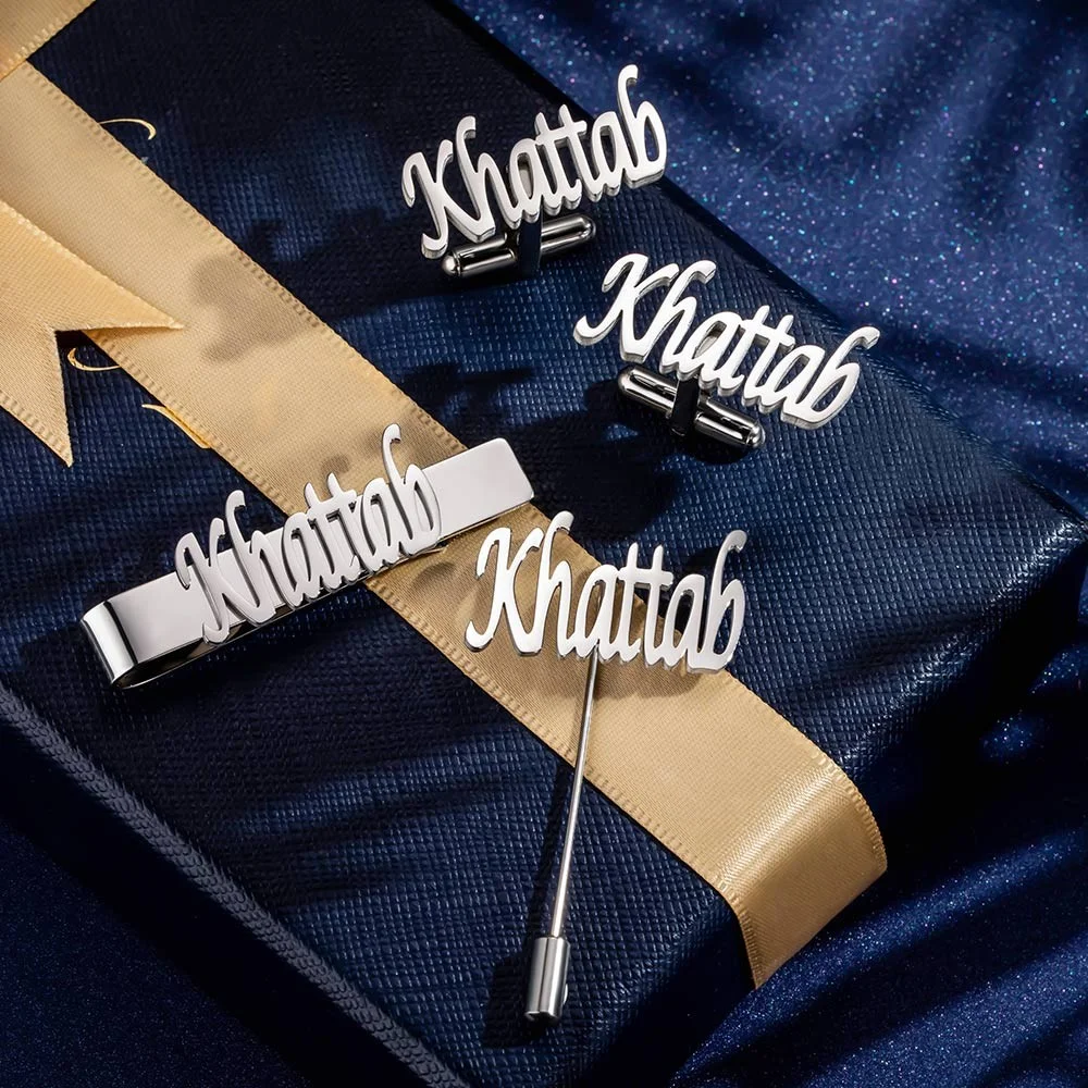 Personalized Cufflinks/Lapel P – обзор и цена Tie Bar Set Gift