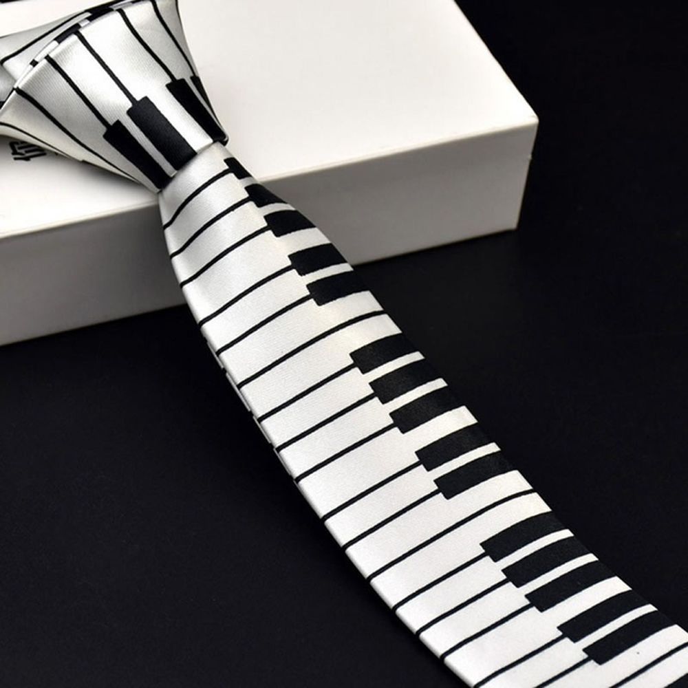 Skinny Piano Black & White Men – обзор и цена Skinny Tie Men