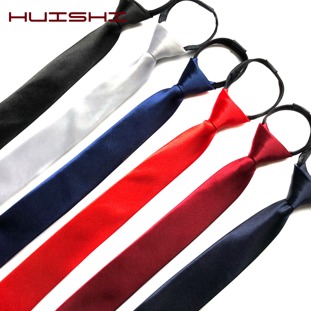 HUISHI Pre-tied Zipper Tie Nec – обзор и цена Skinny Tie Men