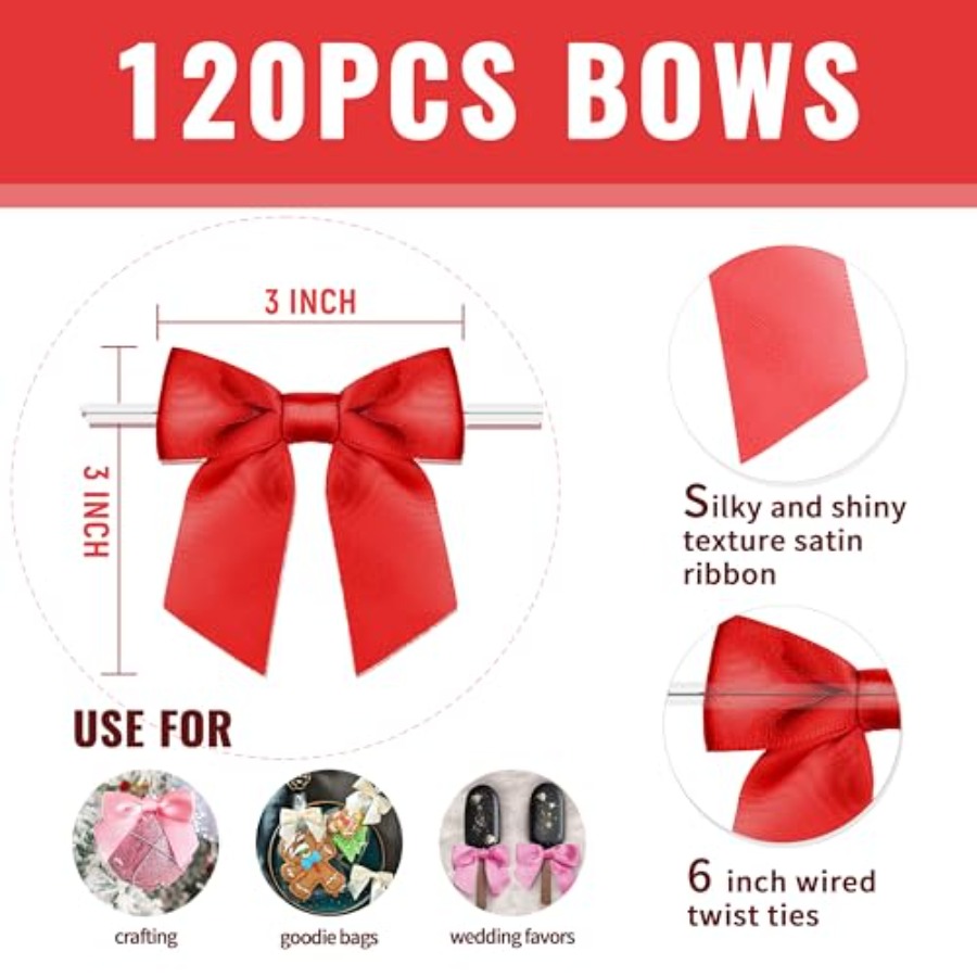 RainbowPana 120 Pack Christmas – обзор и цена Bow Tie Pre Tied