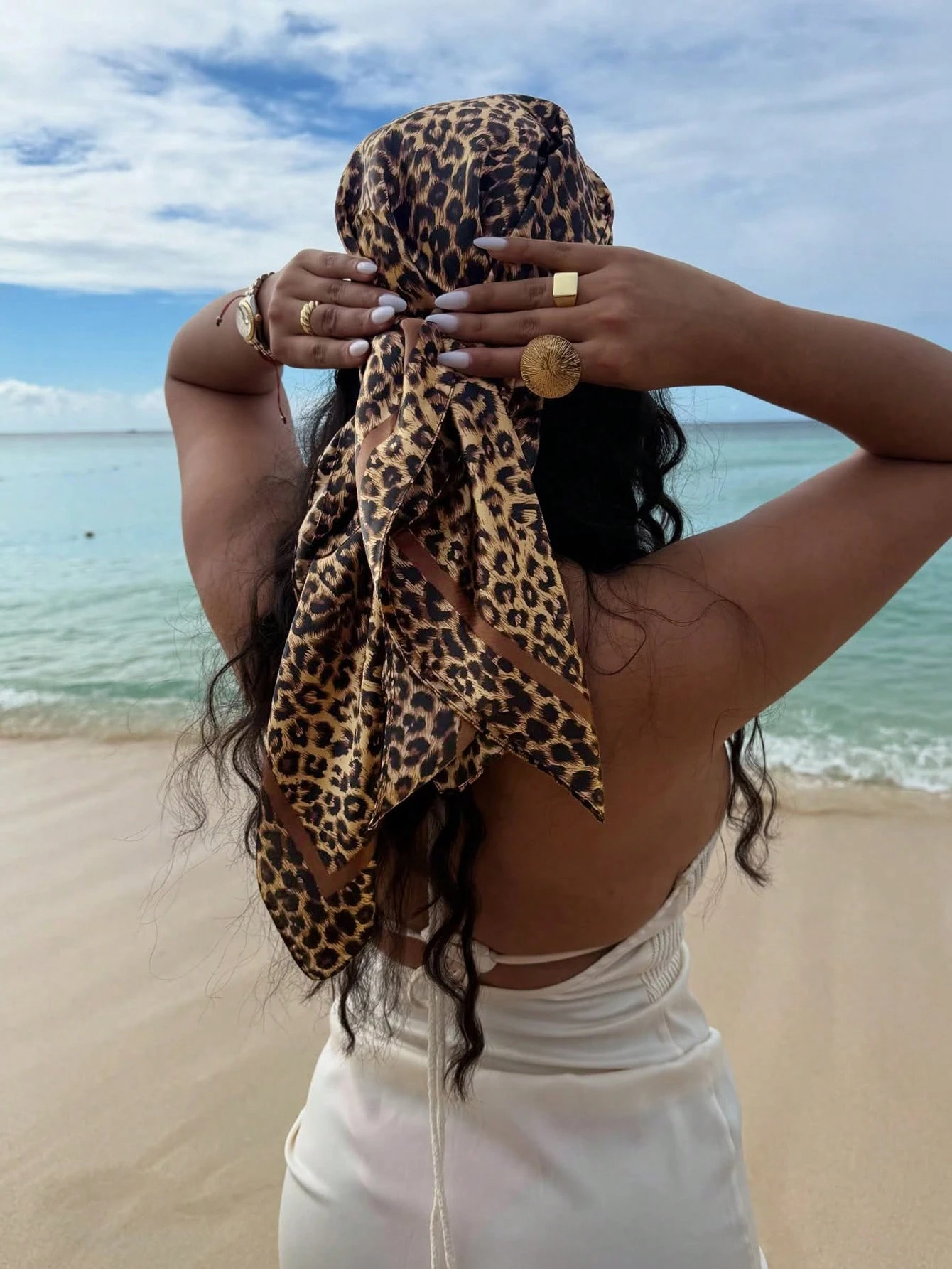 90cm Leopard Print Neckerchief – обзор и цена Scarf Silk Square