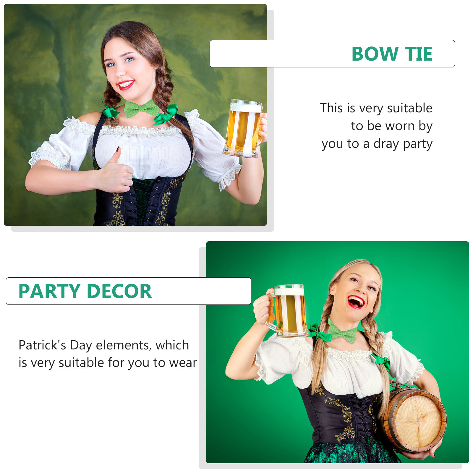 2Pcs Kids Bowtie Set St Patric – обзор и цена Bow Tie Pre Tied