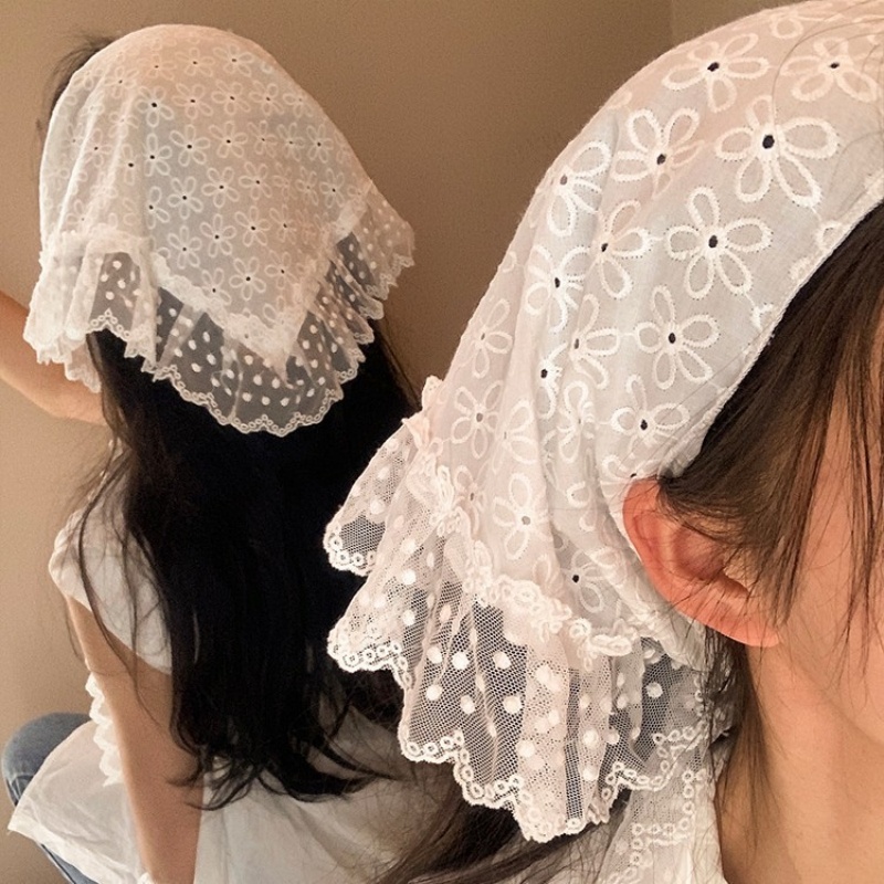 Retro  Lace Triangle Headscarf – обзор и цена Bandana Cotton