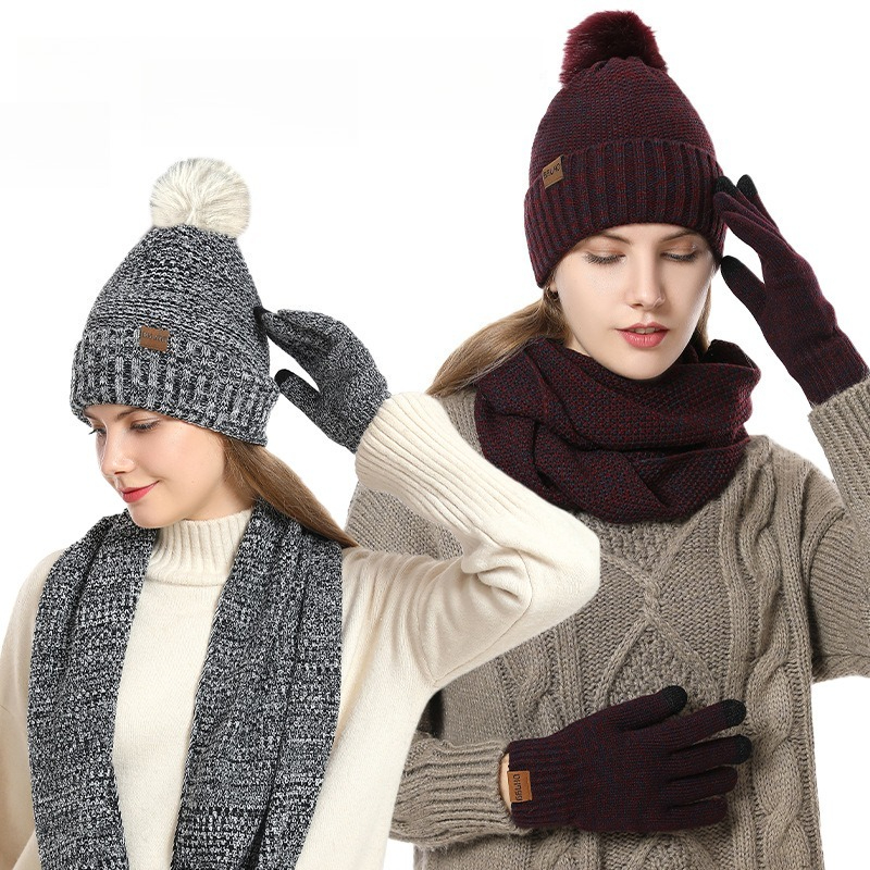Women Winter 3Pcs Fleece Lined – обзор и цена Infinity Scarf Knit