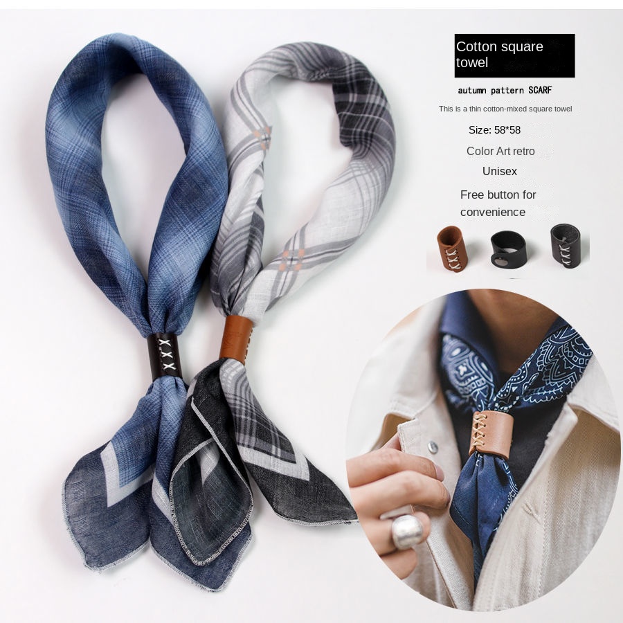Men's Square Scarf with Button – обзор и цена Scarf Silk Square