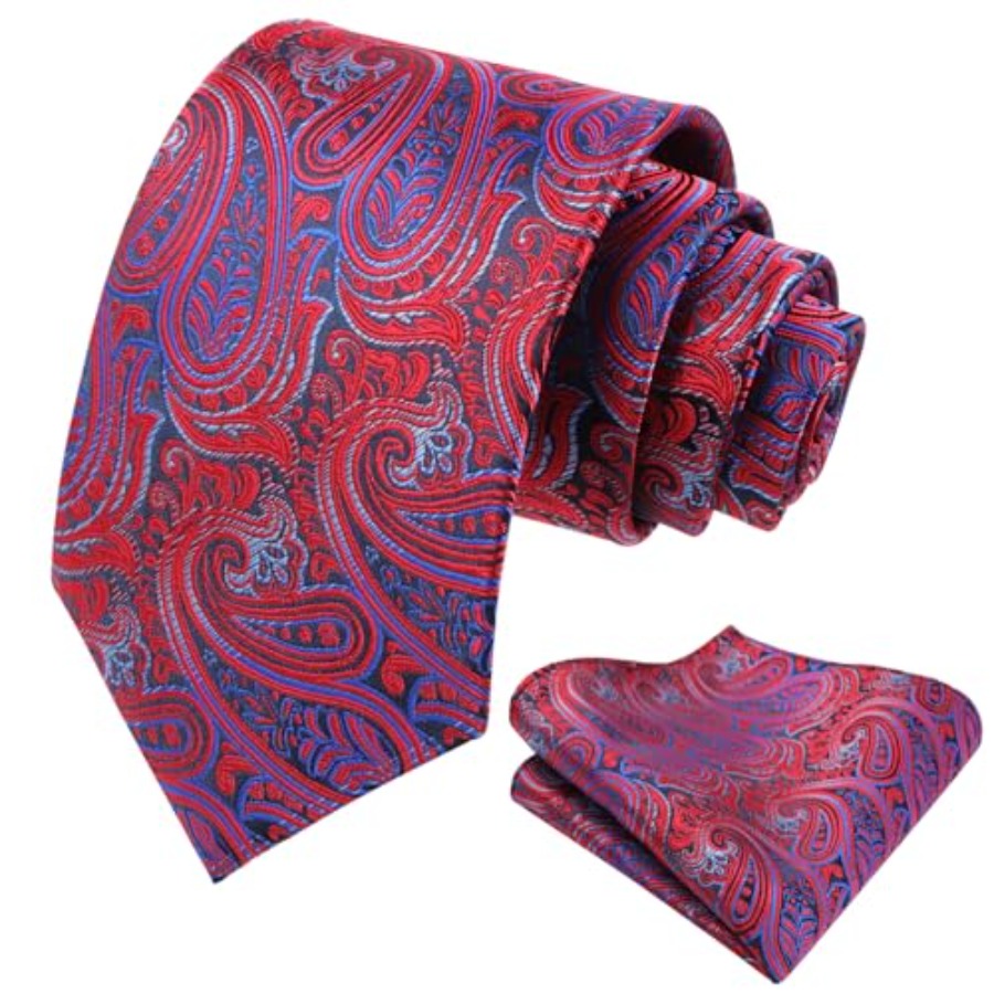 Mens Gradient Paisley Necktie  – обзор и цена Pocket Square Set