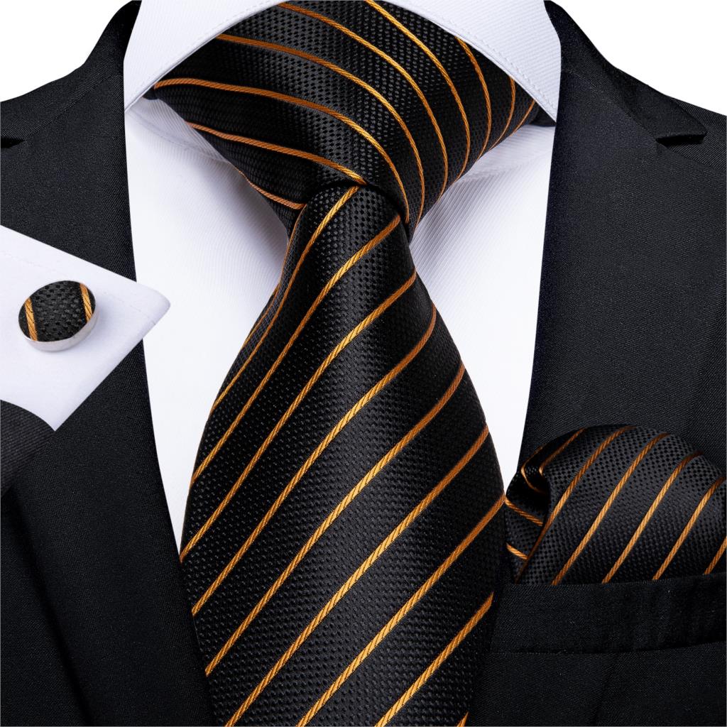 DiBanGu Designer Mens Wedding  – обзор и цена Silk Tie Striped