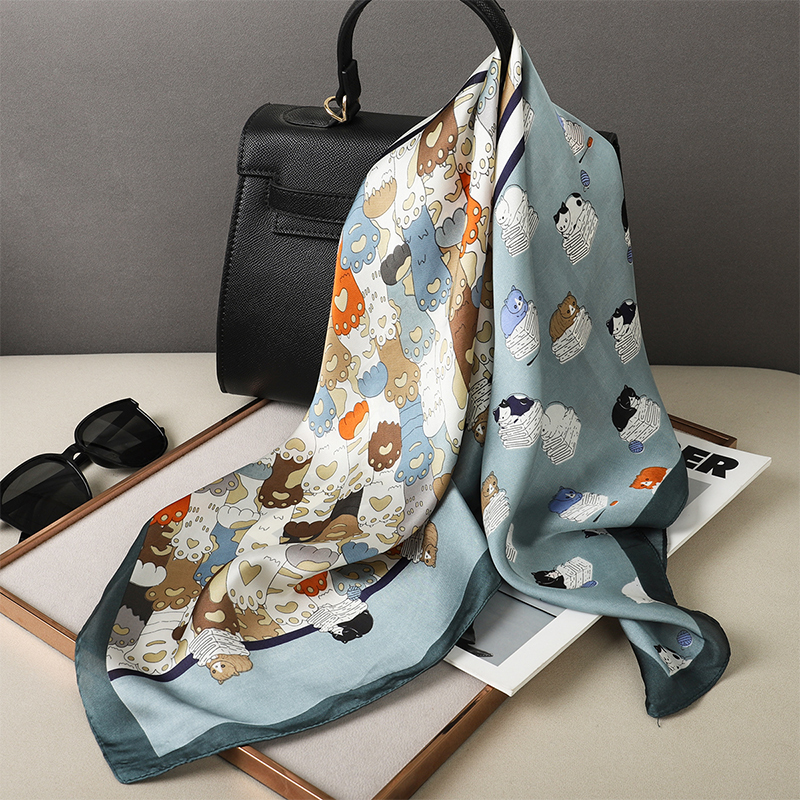 Luxury Silk Shawl Fat Cat Squa – обзор и цена Scarf Silk Square