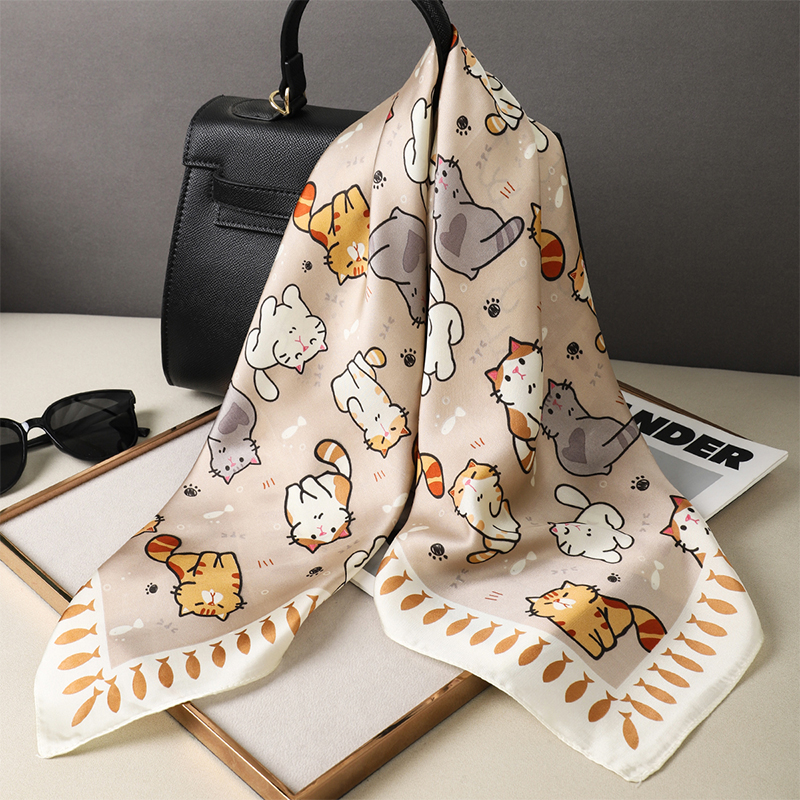 Luxury Silk Shawl Fat Cat Squa – обзор и цена Scarf Silk Square