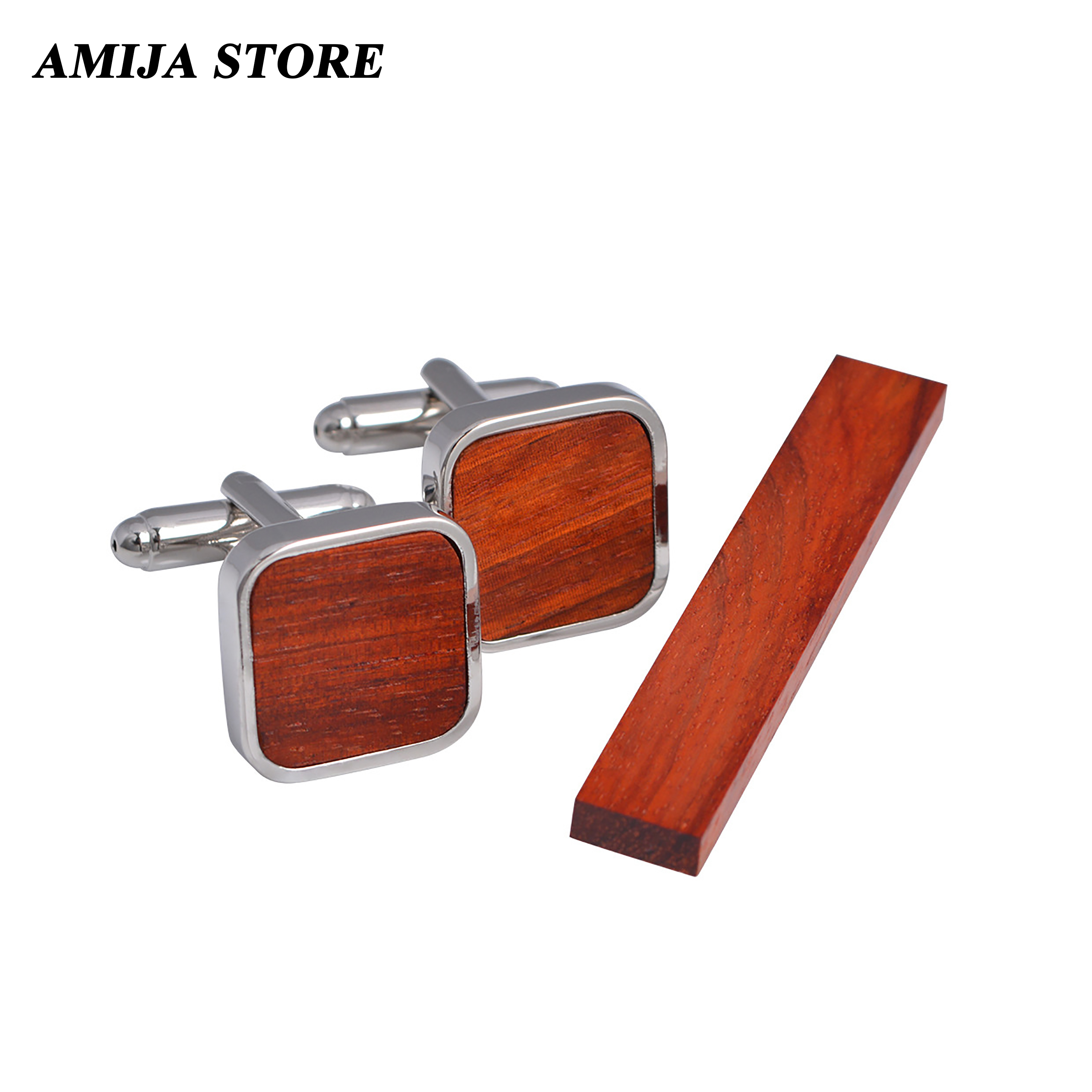 High Quality Wooden Cufflinks  – обзор и цена Tie Bar Set Gift