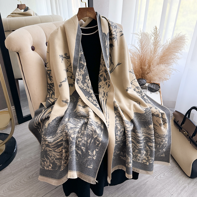 Women Winter Cashmere Scarf Wh – обзор и цена Woven Scarf Blanket