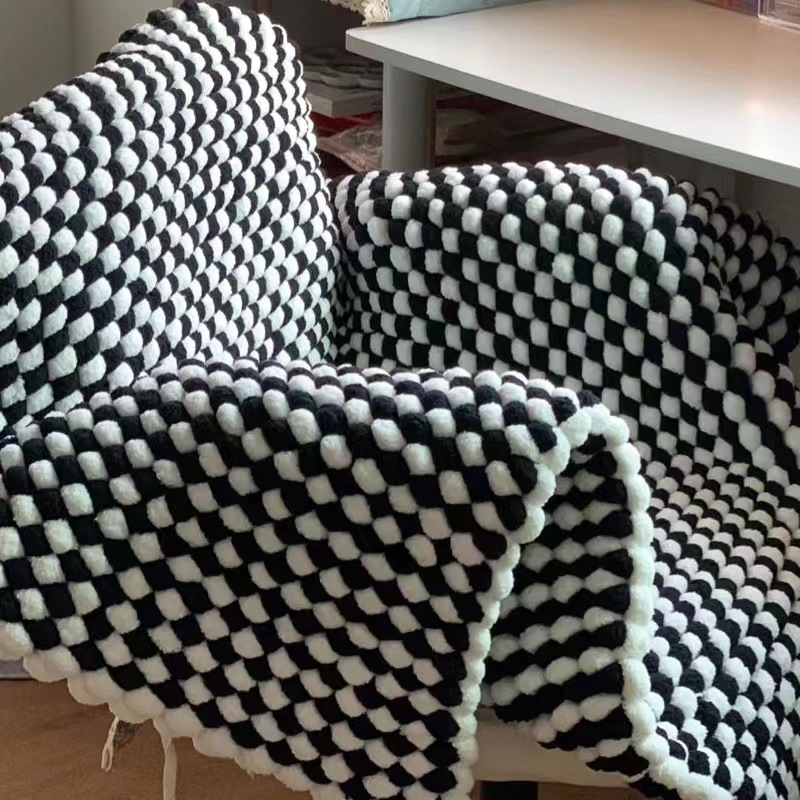 130G/Roll Pompom Yarn Mixed Co – обзор и цена Woven Scarf Blanket