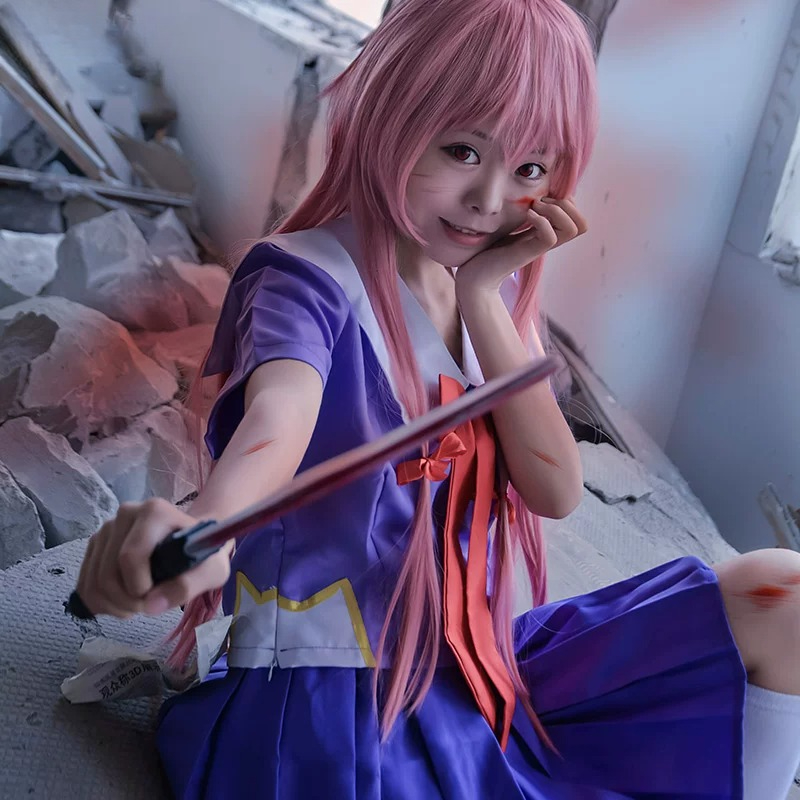 Yuno Gasai Future Diary Cospla – обзор и цена Bow Tie Pre Tied