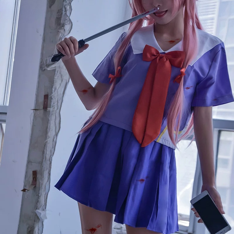 Yuno Gasai Future Diary Cospla – обзор и цена Bow Tie Pre Tied
