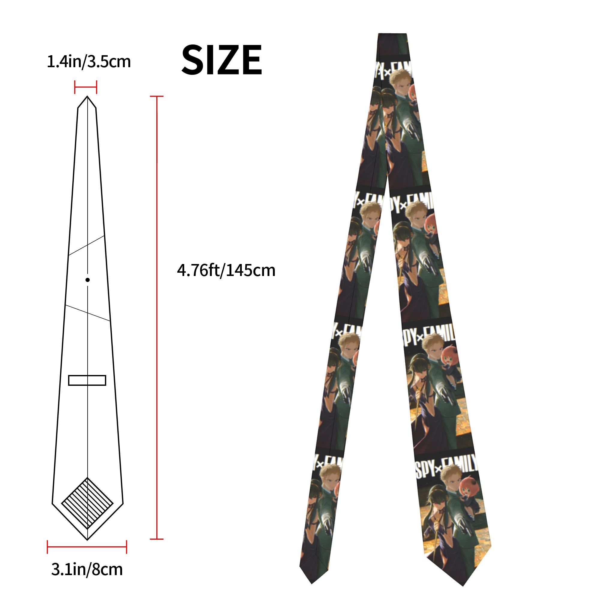 Spy X Family Necktie Unisex Sk – обзор и цена Skinny Tie Men
