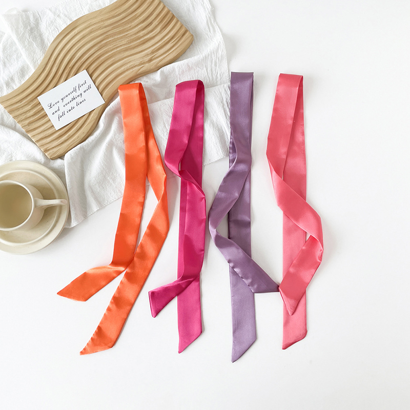 4x100cm Satin Silk Narrow Scar – обзор и цена Silk Neck Scarf