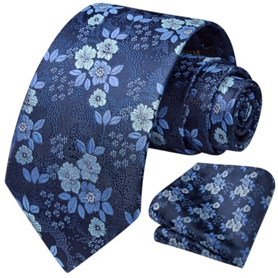 Extra Long Ties for Men Classi – обзор и цена Pocket Square Set
