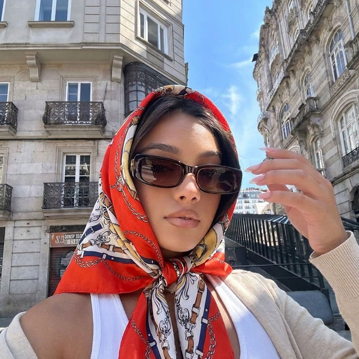 New Silk Shawl Square Scarf Fo – обзор и цена Scarf Silk Square