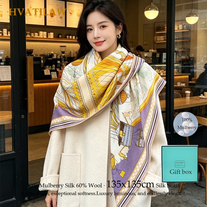 Fashion 135x135cm Silk Wool Sc – обзор и цена Pashmina Wrap Large
