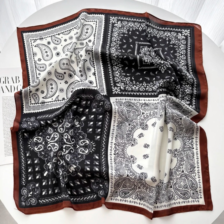 2025 Silk Shawl Square Scarf F – обзор и цена Bandana Cotton