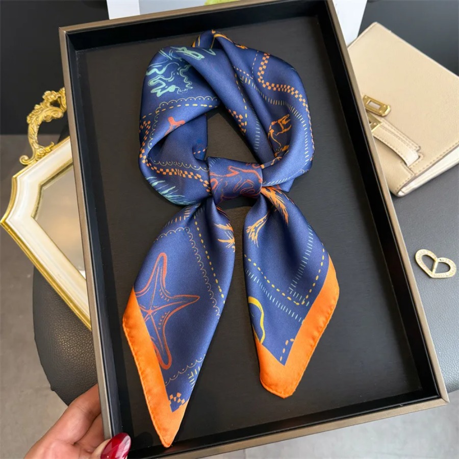 Blue Print Silk Square Scarf W – обзор и цена Bandana Cotton
