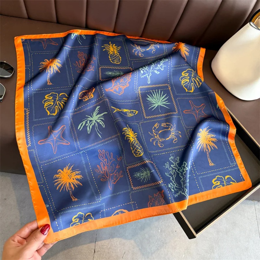 Blue Print Silk Square Scarf W – обзор и цена Bandana Cotton