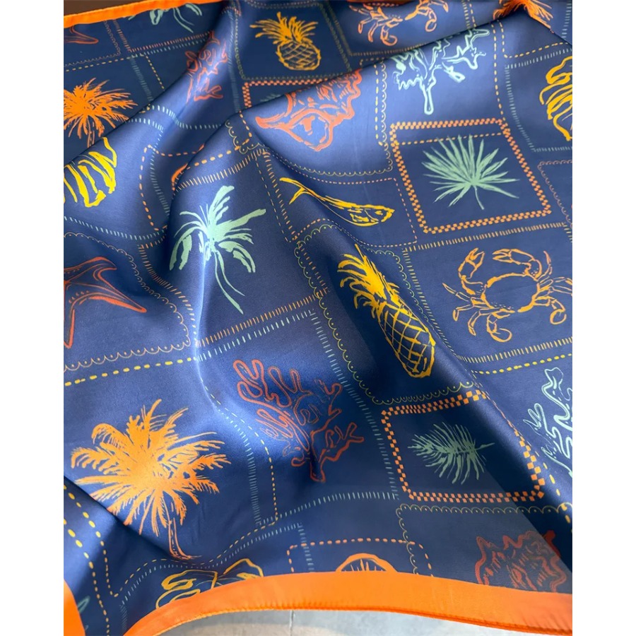Blue Print Silk Square Scarf W – обзор и цена Bandana Cotton